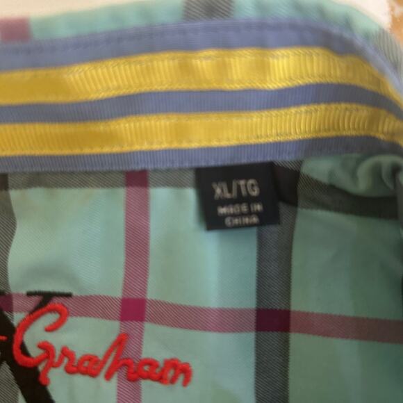 Robert Graham X Collection Men’s Shirt XL Blue Plaid Button Up LS Classic - Picture 11 of 13